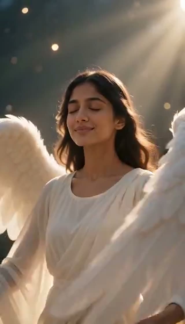 AI Angel Wings Video Generator: Add Moving Wings to Any Photo — Classic Angel example