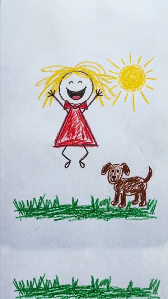 Animate a Drawing: Bring Your Kid’s Drawing to Life — Jump for Joy example
