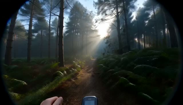 Action Bodycam POV Generator: Run Through Your Photo — Trail Run example