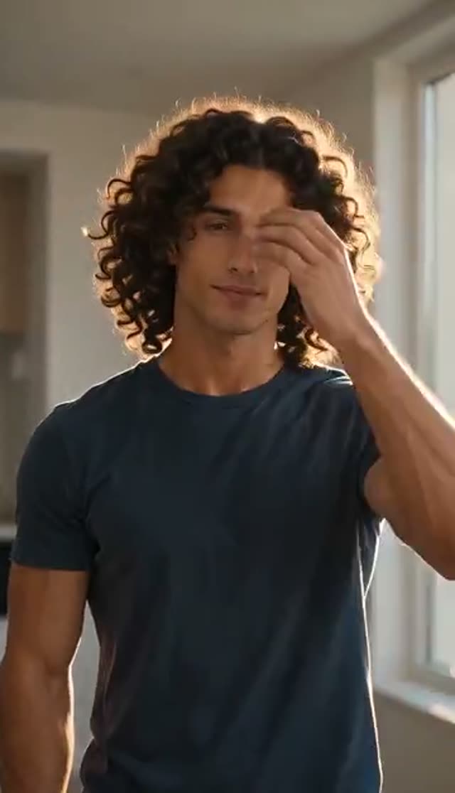 AI Curly Hair Video Generator: See Your Own Photo with Curls — Loose Waves example