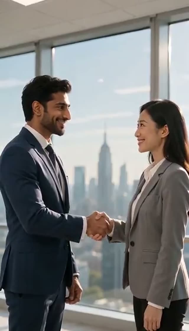 AI Handshake Video Generator: Two Photos, One Professional Handshake — Business Handshake example