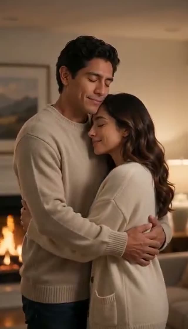Ölelés videó mesterséges intelligenciával: két ember, egy meghitt pillanat — Warm