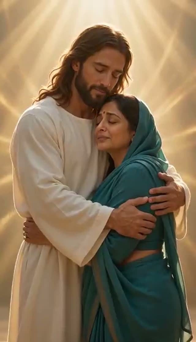 AI Jesus Embrace Video Generator: Divine Light and Heavenly Scenes — Divine Embrace example