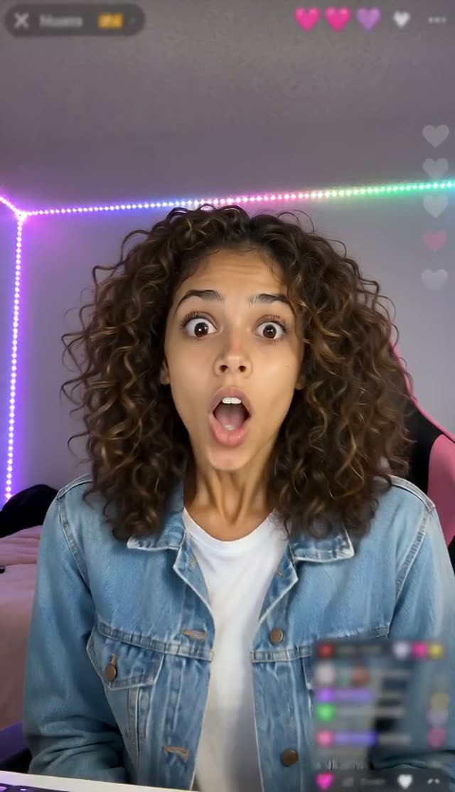 Livestream Look Generator: A Webcam Stream Moment From Your Photo — Big Surprise Reaction example