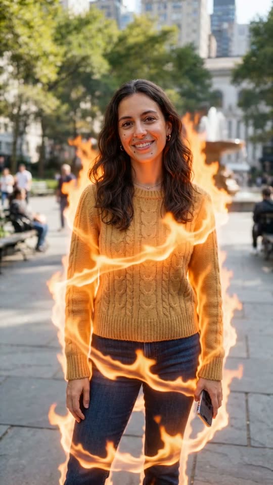 On Fire Effect: A Flame Aura That Never Burns — Flame Aura example