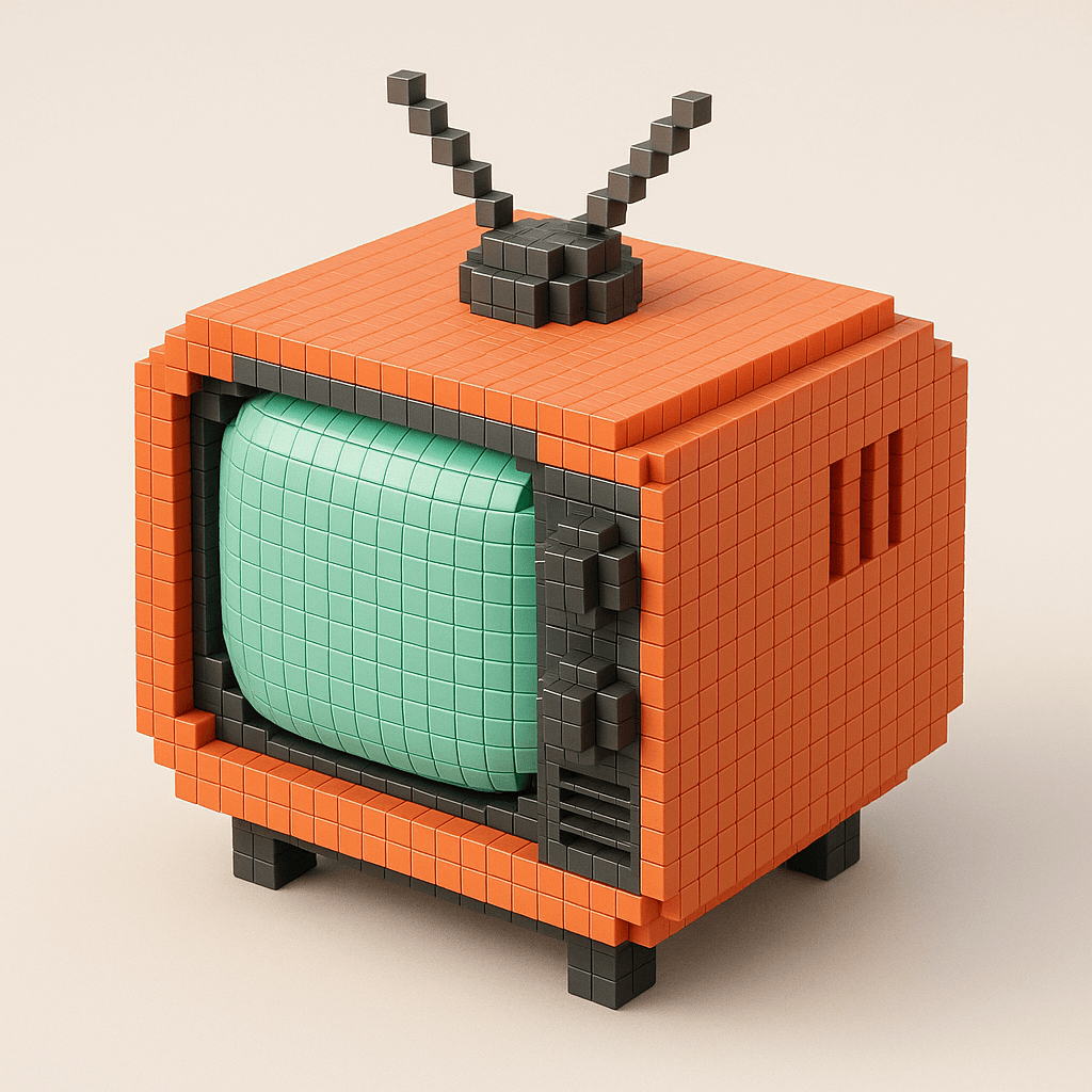 3D voxel-style icons
