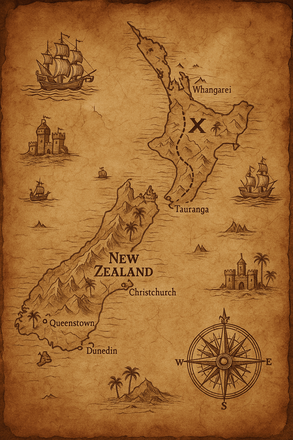 Google Maps to Ancient Treasure Map